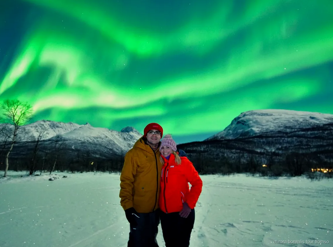 Nordlichter über Nordnorwegen, gesehen von der Tromsø Kleingruppenjagd