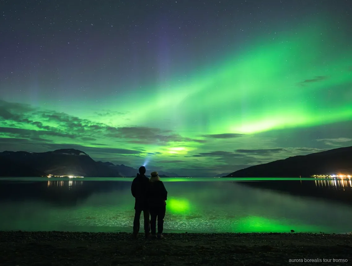 Lägereld och varm soppa på Tromsø norrsken-fototur