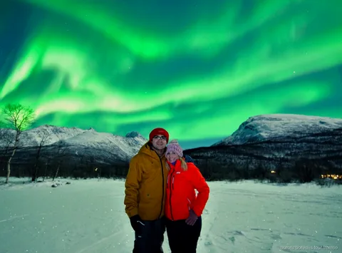 Aurora boreale sul Nord della Norvegia vista dalla caccia in piccolo gruppo a Tromsø